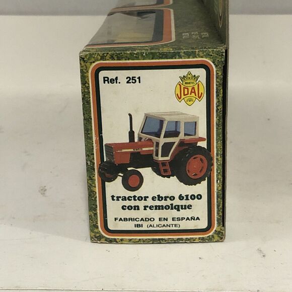 Vintage Joal Ref#251 Tractor Ebro 6100 Con Remolque Farm Machinery NIB - Picture 5 of 8